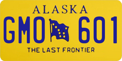 AK license plate GMO601