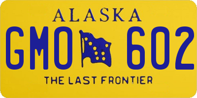 AK license plate GMO602