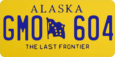 AK license plate GMO604