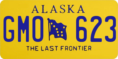 AK license plate GMO623