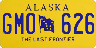 AK license plate GMO626