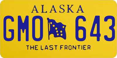 AK license plate GMO643