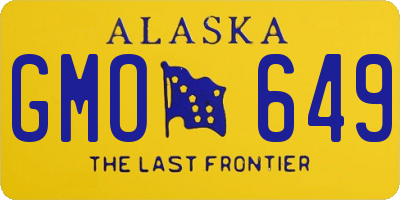 AK license plate GMO649
