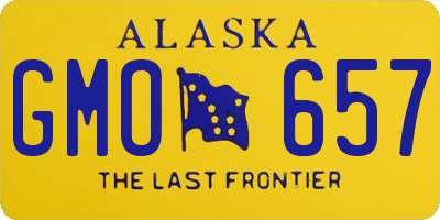 AK license plate GMO657