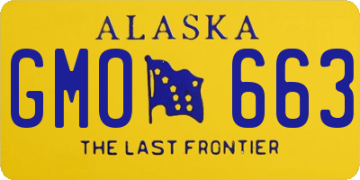 AK license plate GMO663