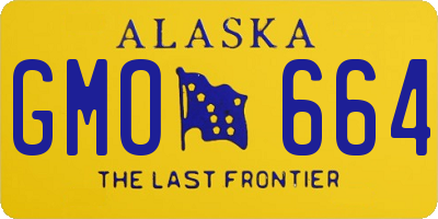 AK license plate GMO664