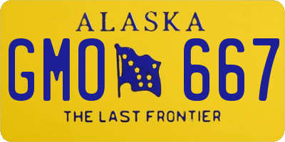 AK license plate GMO667