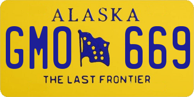 AK license plate GMO669