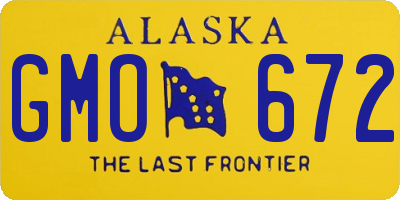 AK license plate GMO672