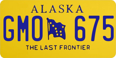 AK license plate GMO675