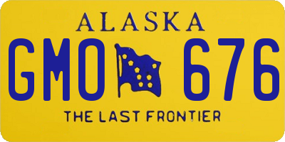 AK license plate GMO676