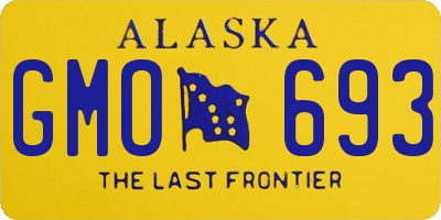AK license plate GMO693