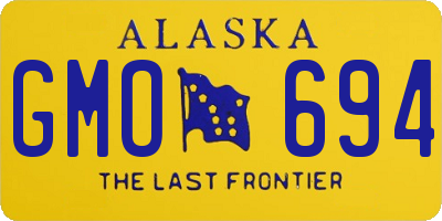 AK license plate GMO694