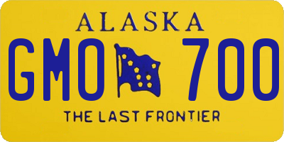 AK license plate GMO700