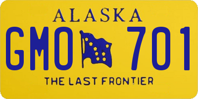 AK license plate GMO701