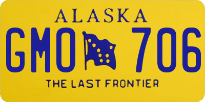 AK license plate GMO706