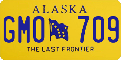 AK license plate GMO709