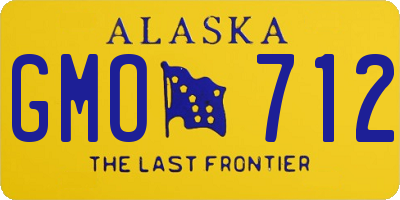 AK license plate GMO712