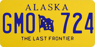 AK license plate GMO724