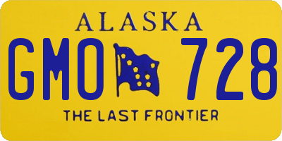 AK license plate GMO728