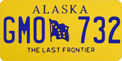 AK license plate GMO732