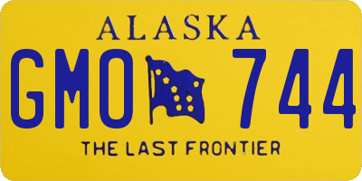 AK license plate GMO744