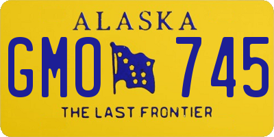 AK license plate GMO745