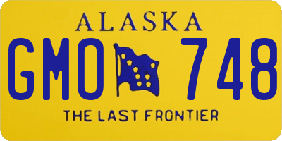 AK license plate GMO748
