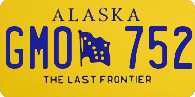 AK license plate GMO752