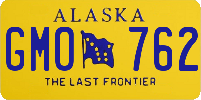 AK license plate GMO762