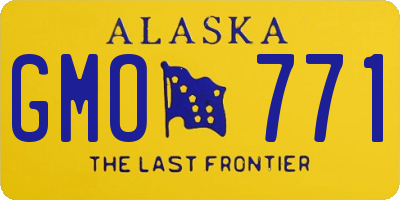 AK license plate GMO771