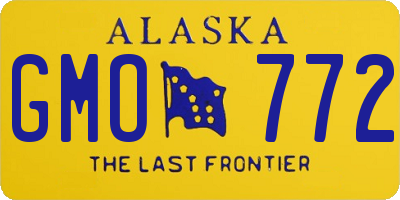 AK license plate GMO772