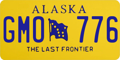 AK license plate GMO776