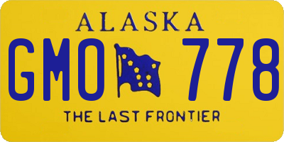 AK license plate GMO778