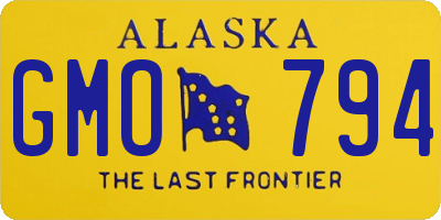 AK license plate GMO794