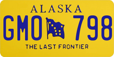 AK license plate GMO798