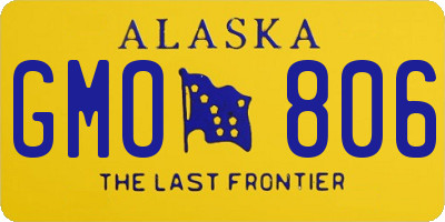 AK license plate GMO806