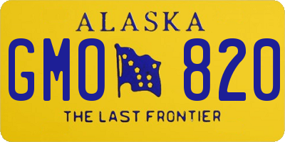 AK license plate GMO820