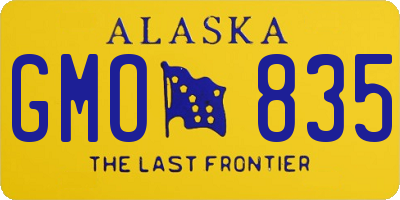 AK license plate GMO835