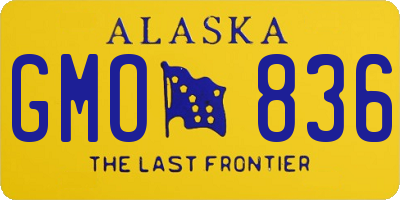AK license plate GMO836