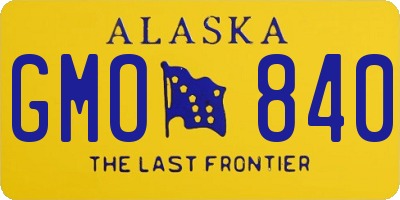 AK license plate GMO840