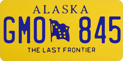 AK license plate GMO845
