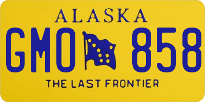AK license plate GMO858