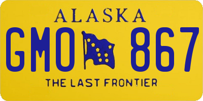 AK license plate GMO867