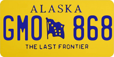 AK license plate GMO868