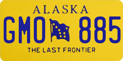 AK license plate GMO885