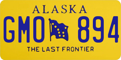 AK license plate GMO894