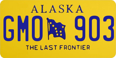 AK license plate GMO903