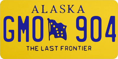 AK license plate GMO904