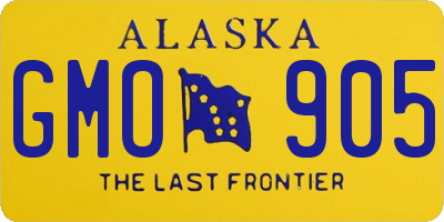 AK license plate GMO905